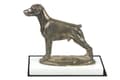 Miniatyrbillede 2 af 5: Doberman, Dobermann II - hundestatuette, figur på hvid base, trofæ til hundeudstilling af Art-Dog