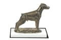 Miniatyrbillede 1 af 5: Doberman, Dobermann II - hundestatuette, figur på hvid base, trofæ til hundeudstilling af Art-Dog