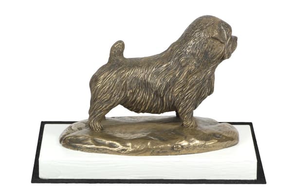 Norfolk Terrier - hundestatuette, figur på hvid bund, trofæ til hundeudstillingen Art-Dog