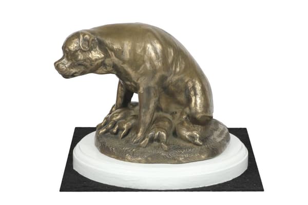 Rottweiler I - koirapatsas, hahmo valkoisella pohjalla, palkinto koiranäyttelyyn Art-Dog