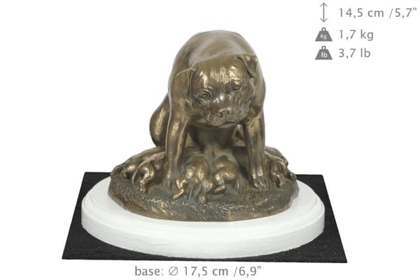 Rottweiler I - koirapatsas, hahmo valkoisella pohjalla, palkinto koiranäyttelyyn Art-Dog
