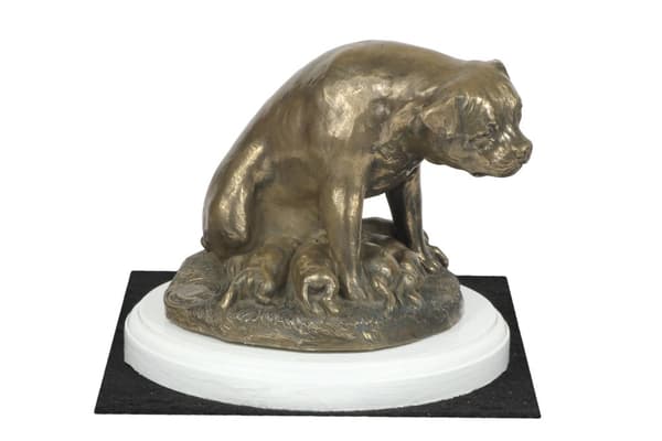 Rottweiler I - koirapatsas, hahmo valkoisella pohjalla, palkinto koiranäyttelyyn Art-Dog