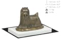 Miniatyrbillede 5 af 5: Yorkshire Terrier, York, York, Yorkie - hundestatuette, figur på hvid base, trofæ til en hundeudstilling af Art-Dog