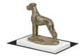 Pikkukuva 3 / 5: Tanskandoggi II - koirapatsas, hahmo valkoisella pohjalla, palkinto Art-Dog koiranäyttelyyn
