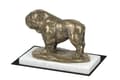 Miniatyrbild 3 av 5: Bulldog I - hundstatyett, statyett på vit marmor, trofé för hundutställningen Art-Dog