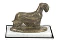 Miniatyrbild 1 av 5: Czech Terrier, Cesky Terrier - hundstatyett, statyett på vit marmor, trofé för en hundutställning av Art-Dog
