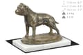 Miniatyrbild 5 av 5: Staffordshire Bull Terrier, Staffik, Staffi III - hundstatyett, statyett på vit marmor, trofé för en hundutställning av Art-Dog