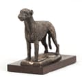 Miniatyrbild 2 av 6: Irländsk varghund, irländsk varghund - hundstatyett, statyett på vit marmor, trofé för en hundutställning av Art-Dog