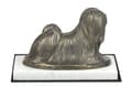 Miniatyrbild 4 av 5: Lhasa Apso - hundstatyett, statyett på vit marmor, trofé för en hundutställning av Art-Dog
