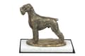 Miniatyrbild 1 av 5: Schnauzer, Schnauzer I - hundstatyett, statyett på vit marmor, trofé för en hundutställning av Art-Dog