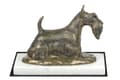 Miniatyrbillede 1 af 5: Skotsk terrier, Aberdeen Terrier - hundestatuette, figur på hvid marmor, trofæ til en hundeudstilling af Art-Dog