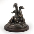 Miniatyrbild 3 av 5: Whippet, engelsk vinthund - hundstatyett, statyett på vit marmor, trofé för en hundutställning av Art-Dog