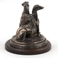 Miniatyrbild 2 av 5: Whippet, engelsk vinthund - hundstatyett, statyett på vit marmor, trofé för en hundutställning av Art-Dog