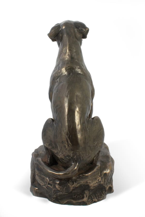 Boxer, Boxer IV - hundstatyett, statyett på vit marmor, trofé för en hundutställning av Art-Dog