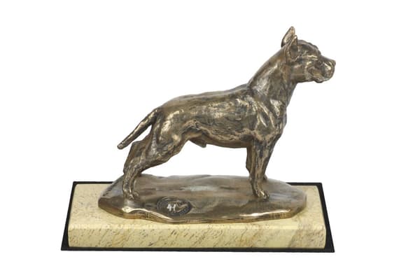 Amerikkalainen staffordshiren terrieri, Amstaff, Amstaf - koirapatsas, koiran siluettihahmo, Art-Dogin koiranäyttelypalkinto
