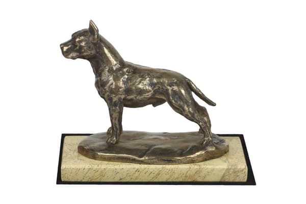 Amerikkalainen staffordshiren terrieri, Amstaff, Amstaf - koirapatsas, koiran siluettihahmo, Art-Dogin koiranäyttelypalkinto