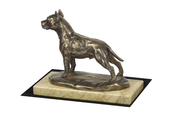Amerikkalainen staffordshiren terrieri, Amstaff, Amstaf - koirapatsas, koiran siluettihahmo, Art-Dogin koiranäyttelypalkinto