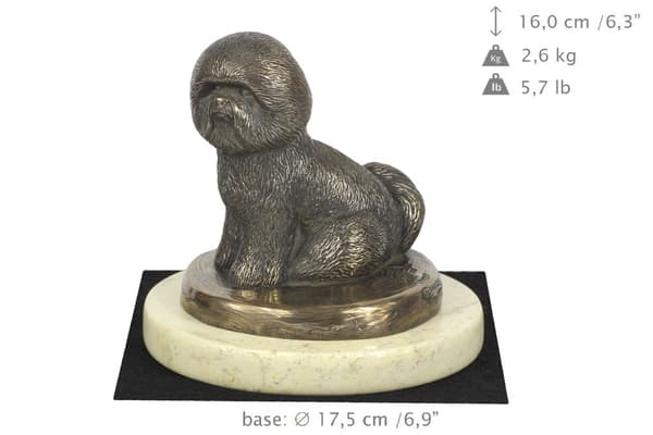 Bichon Frise, Teneriffan koira - koirapatsas, koiran siluettihahmo, koiranäyttelypalkinto Art-Dogilta