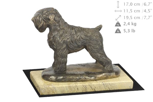 Russian Black Terrier - hundstatyett, hundsilhuettfigur, hundutställningstrofé av Art-Dog