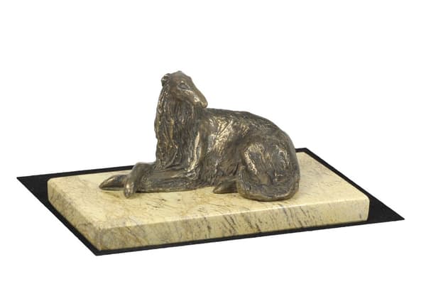 Russisk Borzoi Greyhound, Borzoi, Barzoi I - hundestatuette, hundesilhuetfigur, hundeudstillingstrofæ af Art-Dog