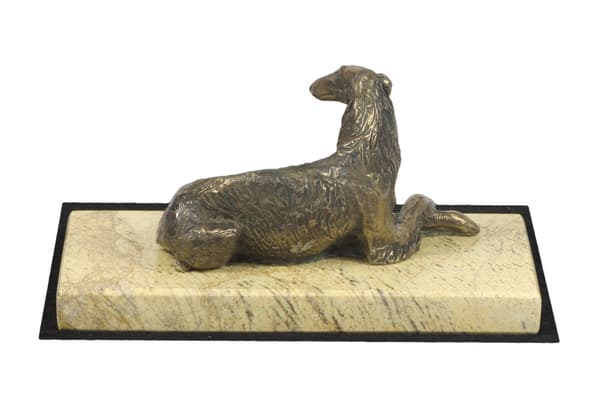 Russisk Borzoi Greyhound, Borzoi, Barzoi I - hundestatuette, hundesilhuetfigur, hundeudstillingstrofæ af Art-Dog