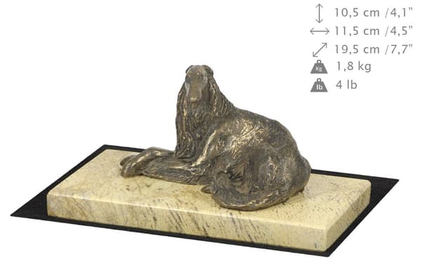 Russisk Borzoi Greyhound, Borzoi, Barzoi I - hundestatuette, hundesilhuetfigur, hundeudstillingstrofæ af Art-Dog