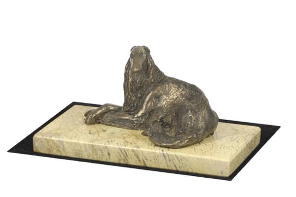 Russisk Borzoi Greyhound, Borzoi, Barzoi I - hundestatuette, hundesilhuetfigur, hundeudstillingstrofæ af Art-Dog