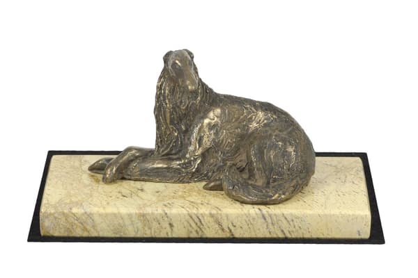 Russisk Borzoi Greyhound, Borzoi, Barzoi I - hundestatuette, hundesilhuetfigur, hundeudstillingstrofæ af Art-Dog