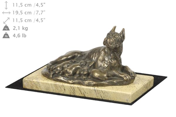 Boxer, Boxer II - hundestatuette, hundesilhuetfigur, hundeudstillingstrofæ af Art-Dog