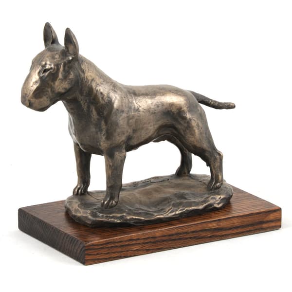 Bull terrier, Bull Terrier - hundestatuette, hundesilhuetfigur, hundeudstillingstrofæ af Art-Dog