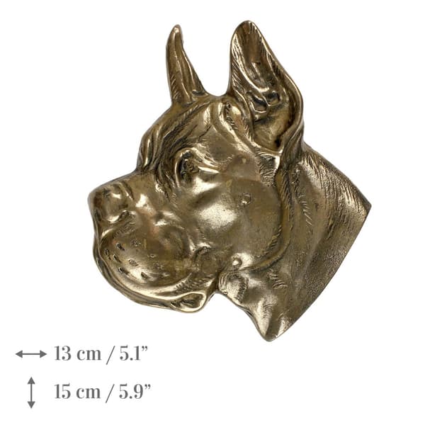 Great Dane II - mindeplade med en hund, personlig tak, pris, diplom med dedikation af Art-Dog-mærket