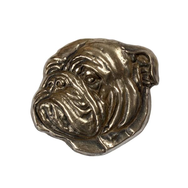 Bulldog - en mindeplade med en hund, en personlig takke, en pris, et diplom med en dedikation fra Art-Dog-mærket