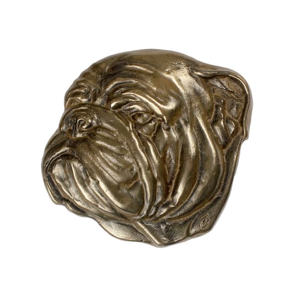 Bulldog I - muistolaatta koiran kanssa, henkilökohtainen kiitos, palkinto, tutkintotodistus Art-Dog-brändin omistajuudella