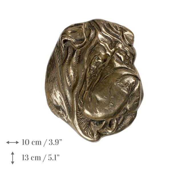Shar Pei - muistolaatta koiran kanssa, henkilökohtainen kiitoskirje, palkinto, tutkintotodistus omistautumisesta Art-Dog -brändiltä