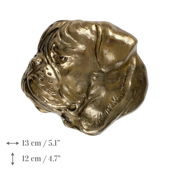 Bullmastiff, Bulmastiff - mindeplade med en hund, personlig tak, pris, diplom med dedikation af Art-Dog-mærket