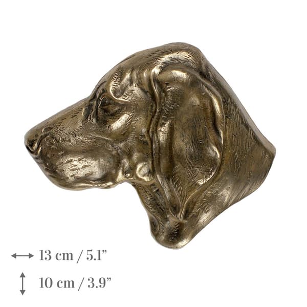 Weimarinseisoja, Weimarinseisoja - muistolaatta koiran kanssa, henkilökohtainen kiitos, palkinto, tutkintotodistus Art-Dog-brändin omistautumisesta