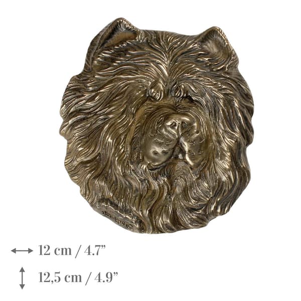 Chow Chow - en minnestavla med en hund, en personlig tacklapp, ett pris, ett diplom med en dedikation från varumärket Art-Dog