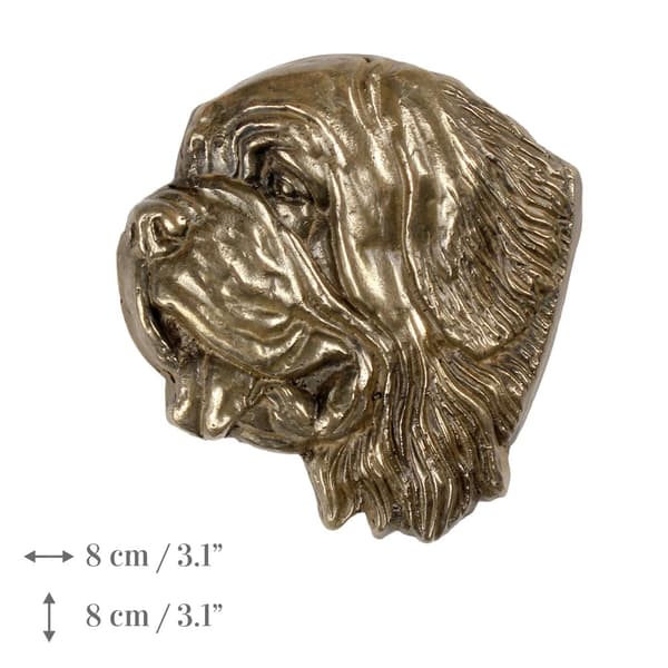 St. Bernard, hund fra St. Bernard - en mindeplade med en hund, en personlig takke, en pris, et diplom med en dedikation fra Art-Dog-mærket