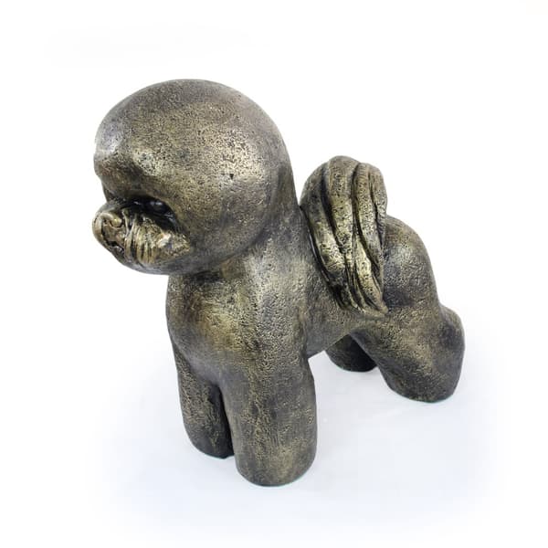 Bichon Frise, Tenerife hund - hundestatuette i naturlig størrelse, figur i skala 1:1, havestatue af Art-Dog