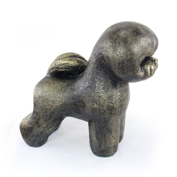 Bichon Frise, Tenerife hund - hundestatuette i naturlig størrelse, figur i skala 1:1, havestatue af Art-Dog