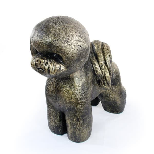 Bichon Frise, Tenerife hund - hundestatuette i naturlig størrelse, figur i skala 1:1, havestatue af Art-Dog