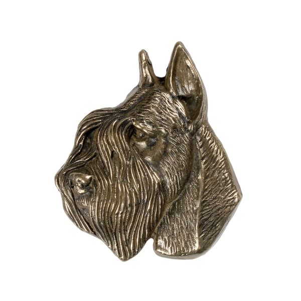 Schnauzer, Schnauzer - mindeplade med en hund, personlig tak, pris, diplom med dedikation af Art-Dog-mærket