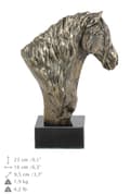 Miniatyrbild 8 av 8: Frieserhäst I - elegant statyett, hästbyst på stenbas, hästkapplöpningspokal av Art-Dog