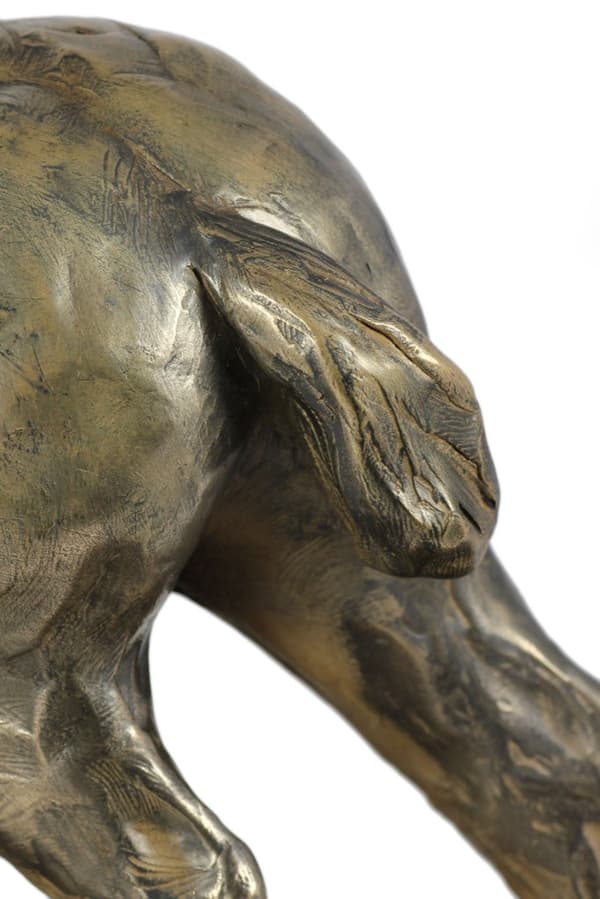 Belgisk / Percheron - statyett med en häst, silhuett av en häst på trä, prestigefyllt pris i Art-Dog varumärkestävlingen
