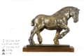 Miniatyrbild 10 av 10: Belgisk / Percheron - statyett med en häst, silhuett av en häst på trä, prestigefyllt pris i Art-Dog varumärkestävlingen