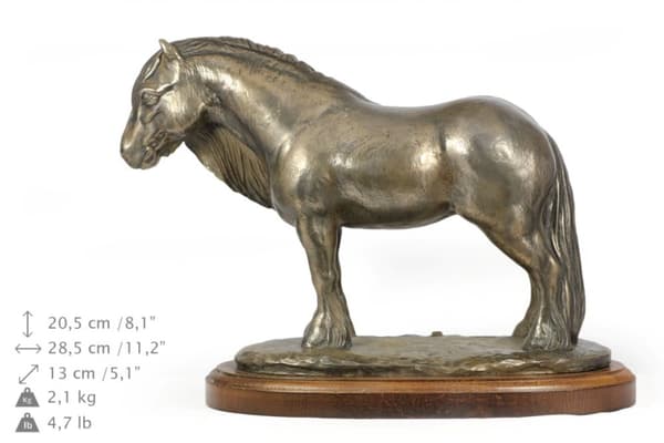 Fell Pony hoppe - statuette med en hest, silhuet af en hest på træ, prestigefyldt pris i Art-Dog brand konkurrencen