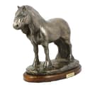 Miniatyrbild 4 av 11: Fell Pony häst - hingst - statyett med en häst, silhuett av en häst på trä, prestigefyllt pris i Art-Dog varumärkestävlingen