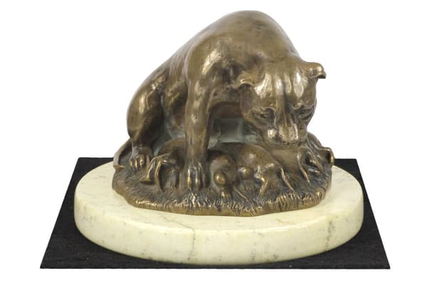 Staffordshire Bull Terrier, Staffik, Staffi I - hundestatuette, hundesilhuetfigur, hundeudstillingstrofæ af Art-Dog
