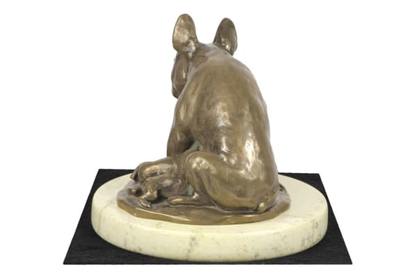 Fransk bulldog I - hundestatuette, hundesilhuetfigur, hundeudstillingstrofæ af Art-Dog