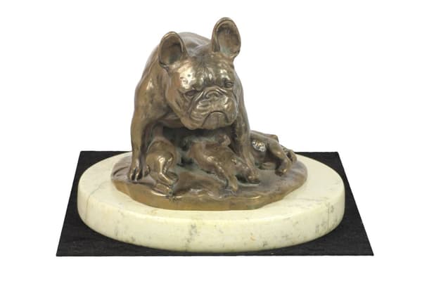 Fransk bulldog I - hundestatuette, hundesilhuetfigur, hundeudstillingstrofæ af Art-Dog